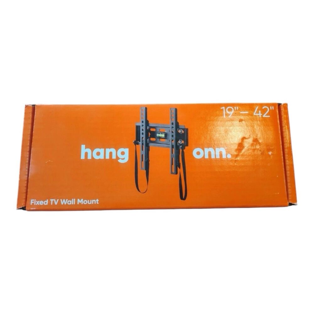 NEW HANG ONN FIXED TV Wall Mount Bracket For 19" TO 42" TVs (Holds up to 66 lbs)